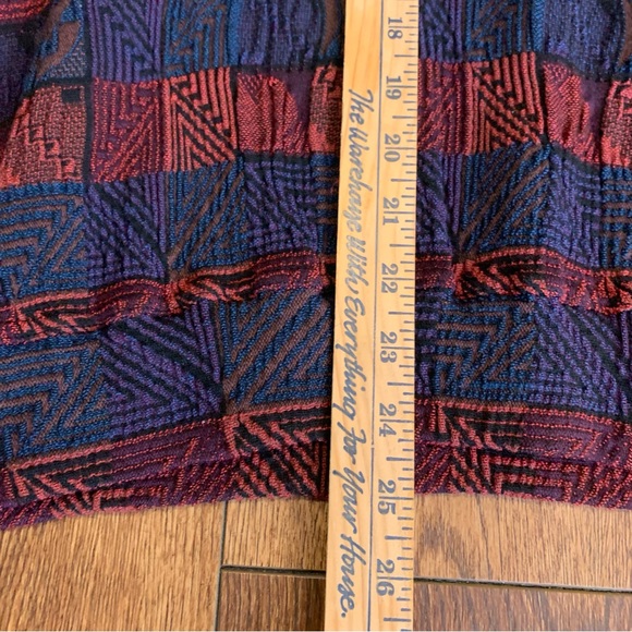 Jhane Barnes Geometric Pullover Wool Multicolor Textured VTG M knit grandpa - Picture 5 of 7